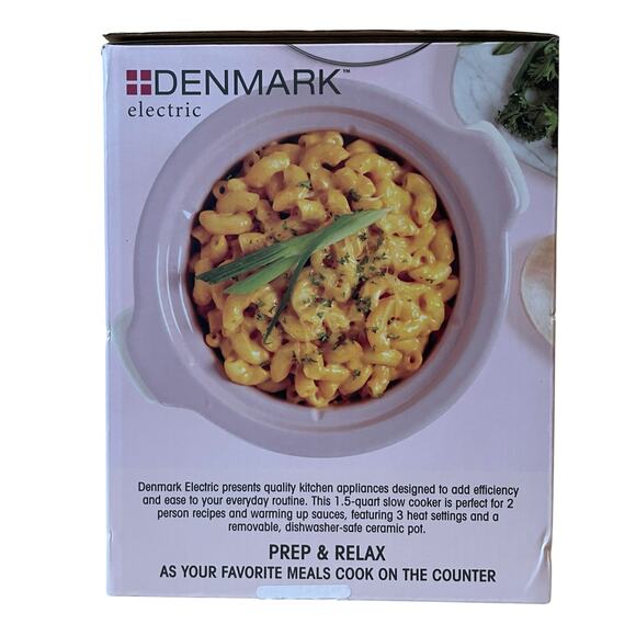 Denmark Pastel Pink Electric 1.5 Quart Slow Cooker with Non-Stick Inner Pot NEW - Picture 10 of 15